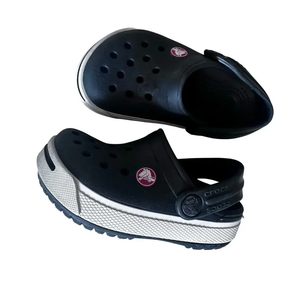 Crocs Crocband Sandals - Blue and White - Size 4/5